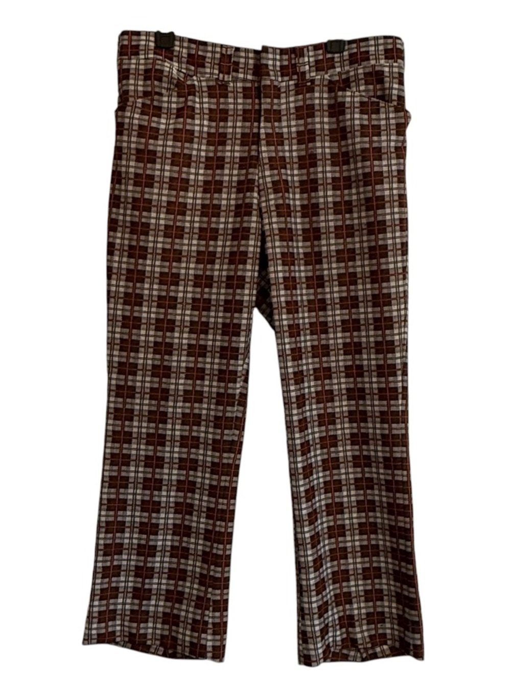 Vintage Glen Oaks Plaid Slacks 70s 90s Preppy Academia Grunge Straight Leg Pants